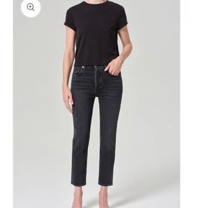 AGOLDE Riley Black Denim Jeans